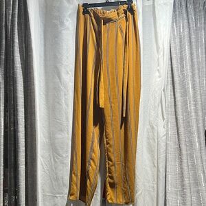 Striped Mustard Pants